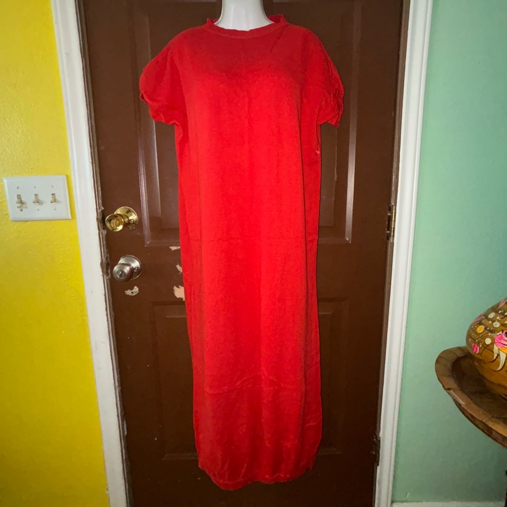 Vintage Elegant Red Women's Dress